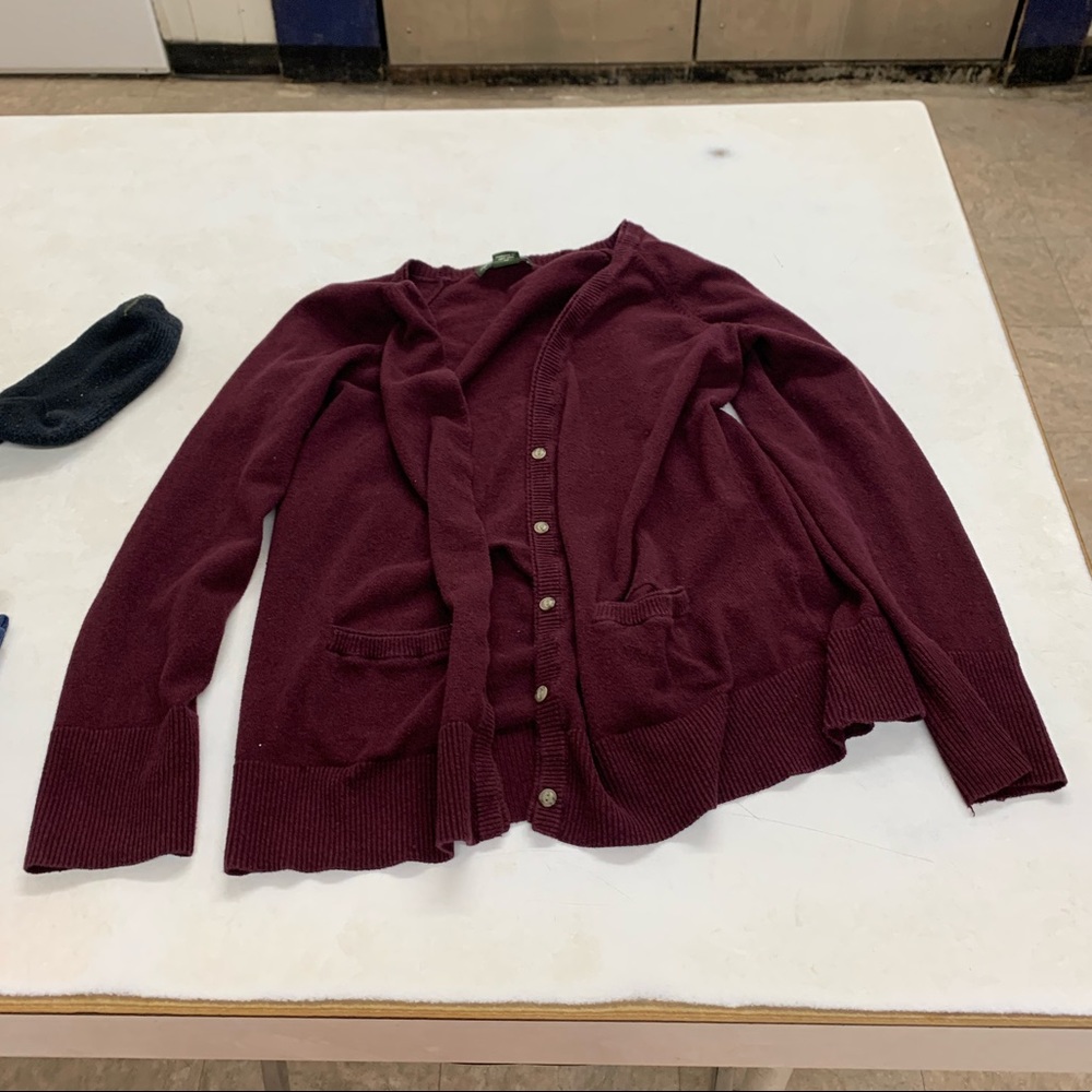 Maroon cardigan